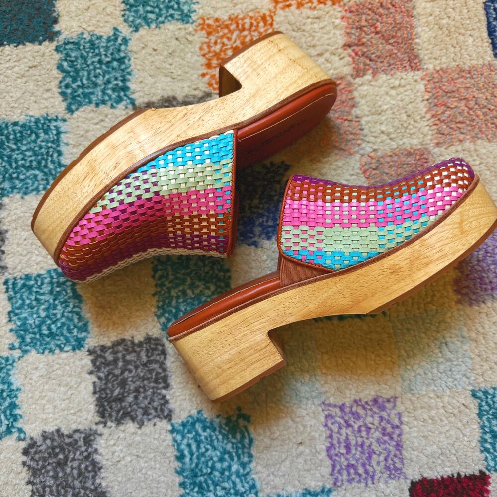 RARE Charlotte Stone Martino Platform Clog in Carnival - Size 8 - Picture 4 of 10